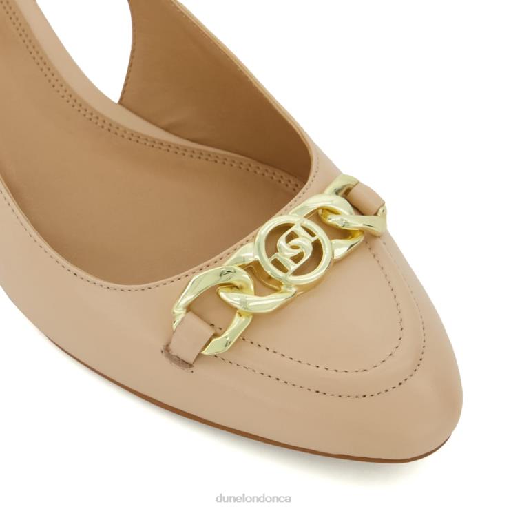 Dune London Hippity Women Snaffle-Trim Flat Slingback Pumps Blush 2Z0DB61