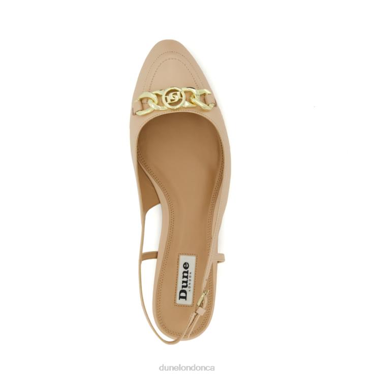 Dune London Hippity Women Snaffle-Trim Flat Slingback Pumps Blush 2Z0DB61