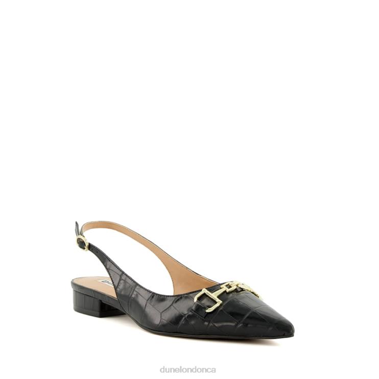Dune London Hopeful Women Snaffle-Trim Flat Slingback Pumps Black 2Z0DB540