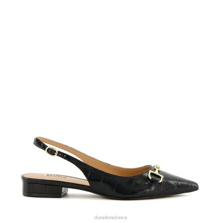 Dune London Hopeful Women Snaffle-Trim Flat Slingback Pumps Black 2Z0DB540
