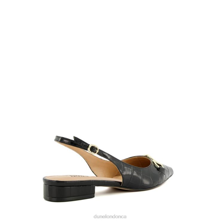 Dune London Hopeful Women Snaffle-Trim Flat Slingback Pumps Black 2Z0DB540