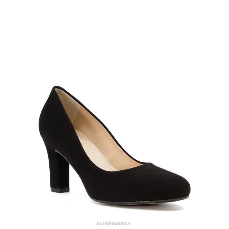Dune London Ashen Women Comfort Mid Block Heel Court Shoes Black 2Z0DB614