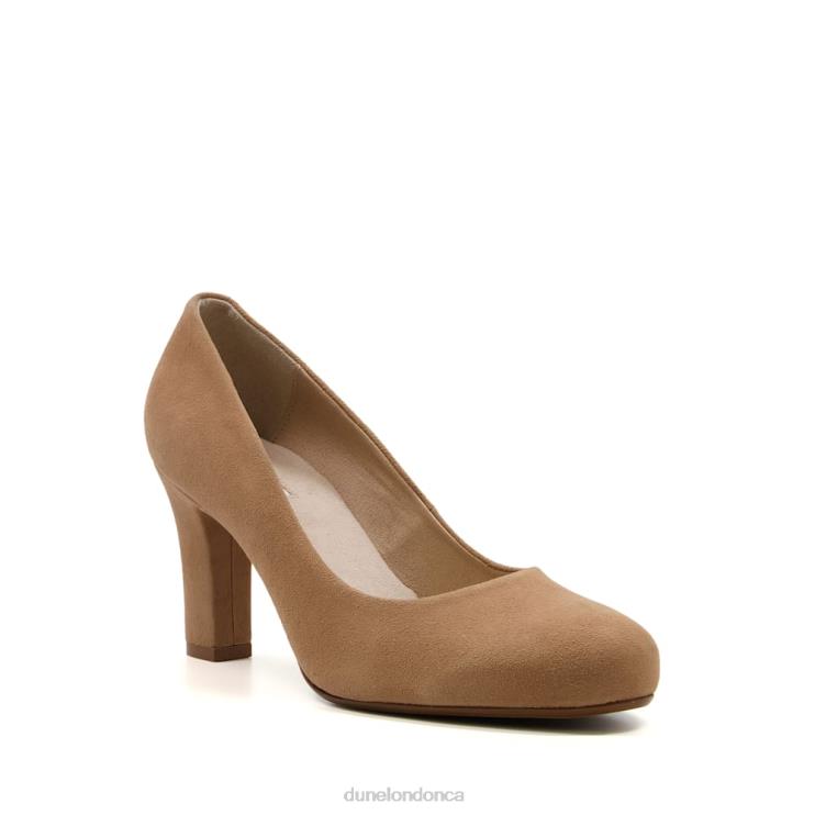 Dune London Ashen Women Comfort Mid Block Heel Court Shoes Camel 2Z0DB563