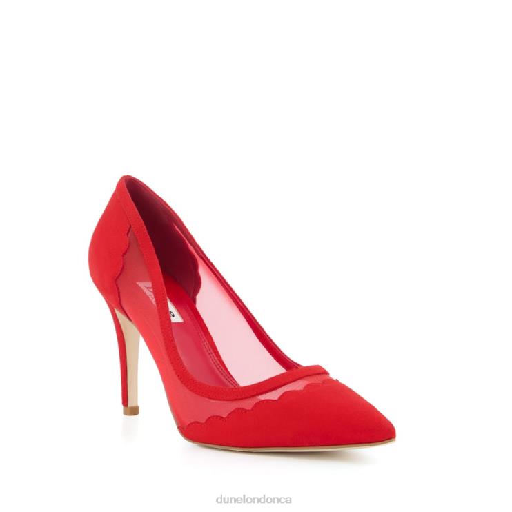 Dune London Bayla Women Mesh Detail Court Shoes Red 2Z0DB610