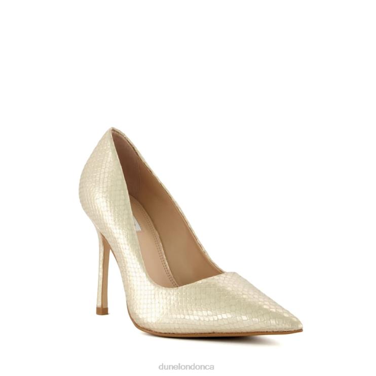 Dune London Bento Women Croc Court Heels Gold 2Z0DB58