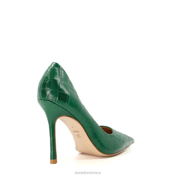 Dune London Bento Women Croc Court Heels Green 2Z0DB560