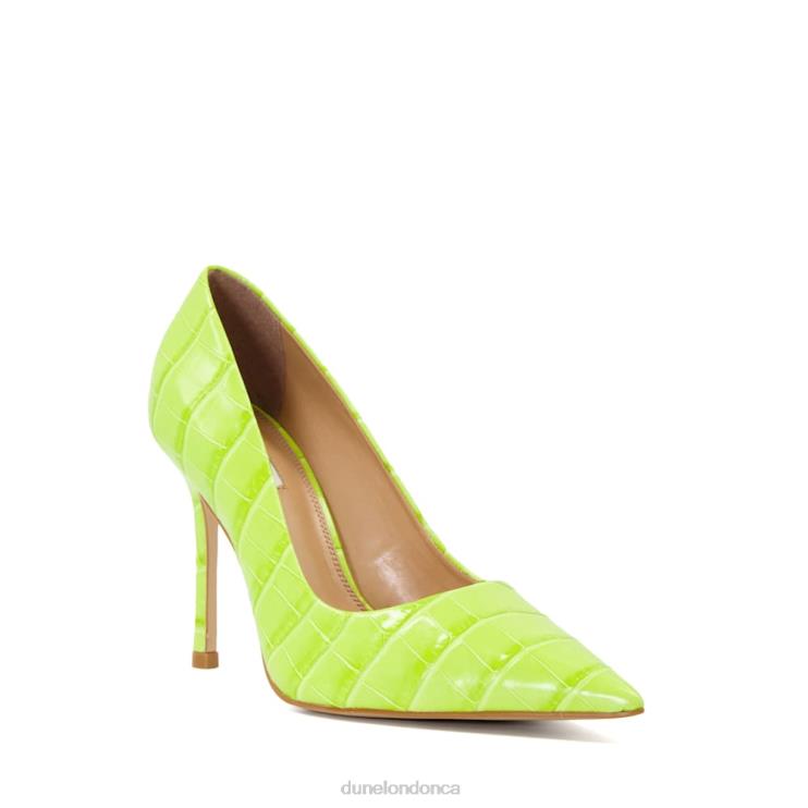 Dune London Bento Women Croc Court Heels Lime Green 2Z0DB73