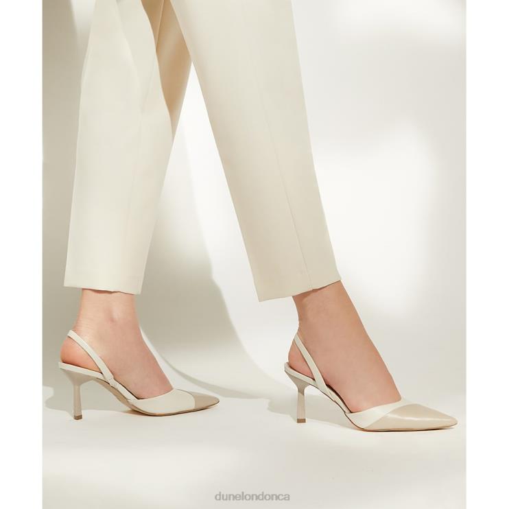 Dune London Campaign Women Slingback Court Shoes Ecru 2Z0DB467