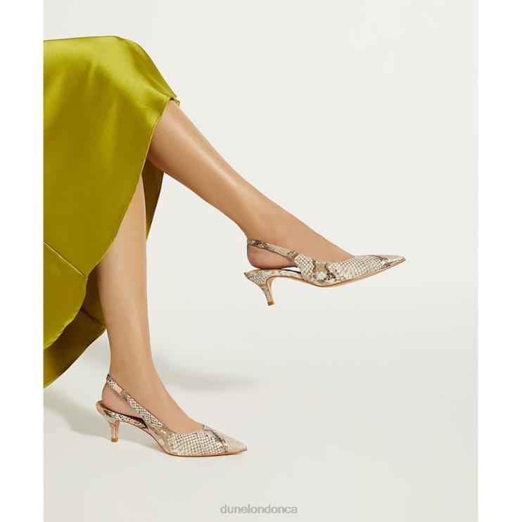 Dune London Capitol Women Slingback Court Shoes Reptile 2Z0DB124