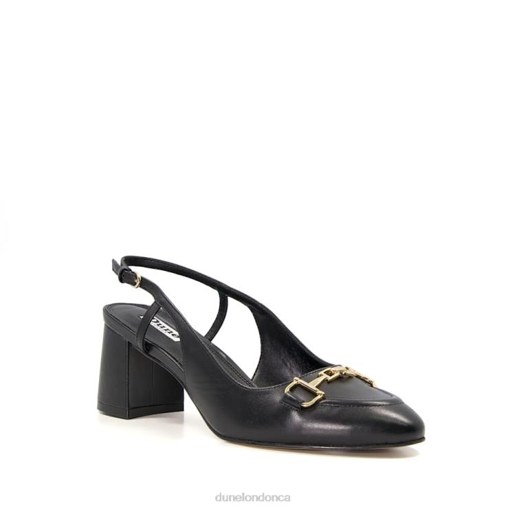 Dune London Cassidy Women Snaffle-Trim Leather Slingback Shoes Black 2Z0DB558