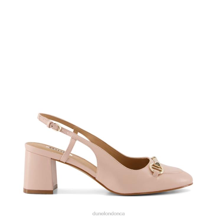 Dune London Cassie Women Snaffle-Trim Block-Heel Slingback Courts Nude 2Z0DB507