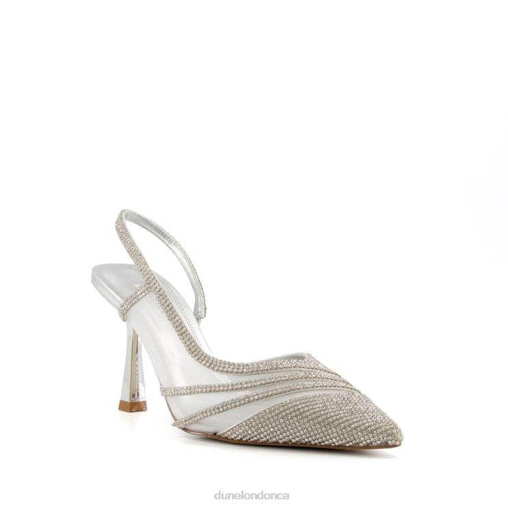 Dune London Champer Women Embellished Court Heels Silver 2Z0DB640