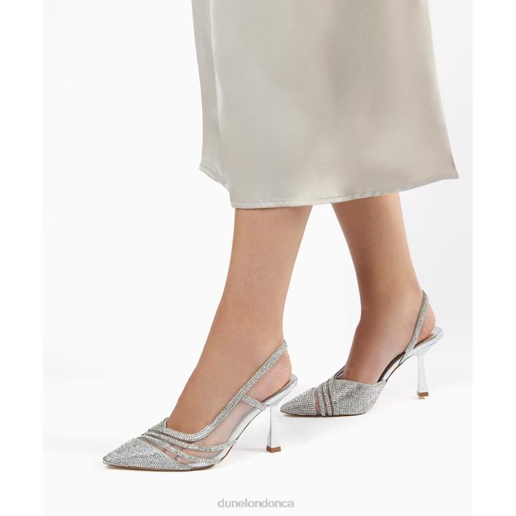 Dune London Champer Women Embellished Court Heels Silver 2Z0DB640