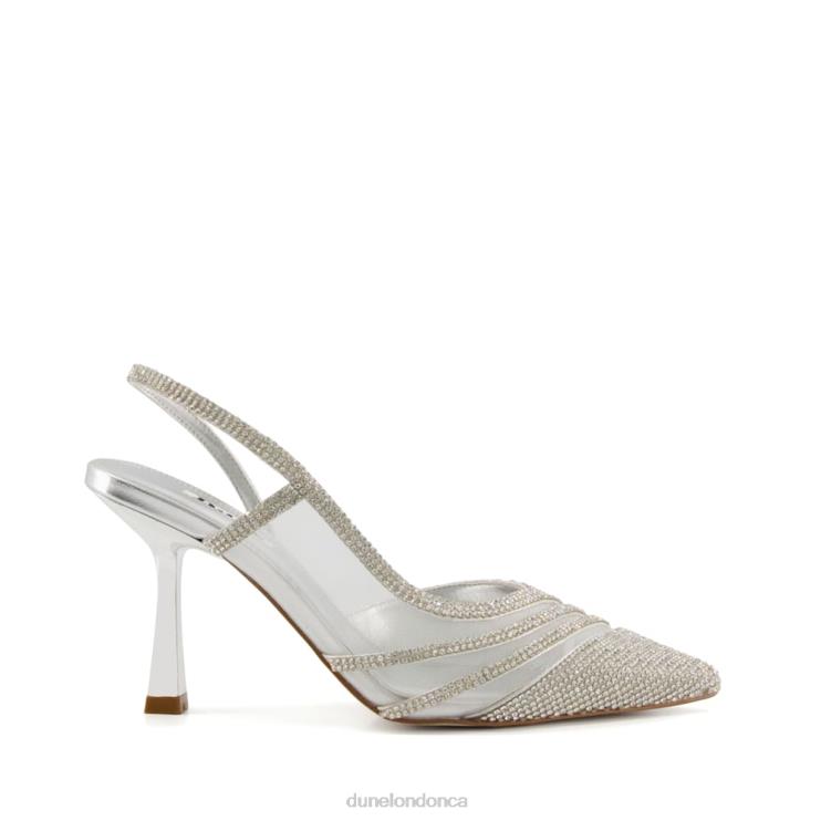 Dune London Champer Women Embellished Court Heels Silver 2Z0DB640
