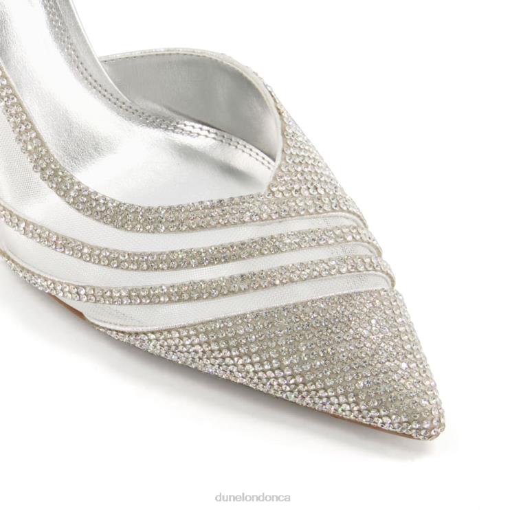 Dune London Champer Women Embellished Court Heels Silver 2Z0DB640