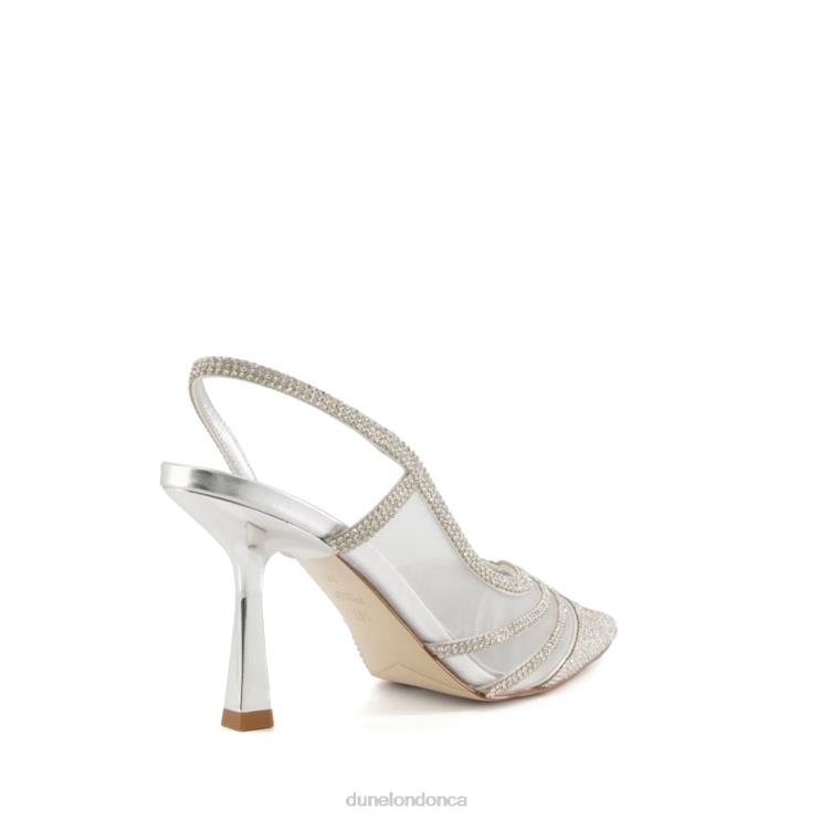 Dune London Champer Women Embellished Court Heels Silver 2Z0DB640