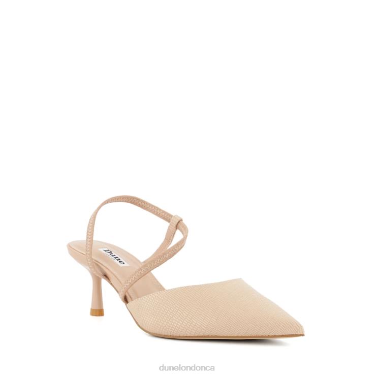Dune London Citrus Women Wide Fit Flare-Heel Courts Nude 2Z0DB74