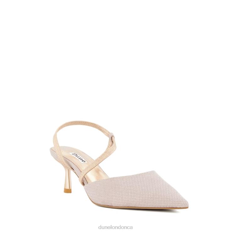 Dune London Citrus Women Wide Fit Flare-Heel Courts Rose Gold 2Z0DB75