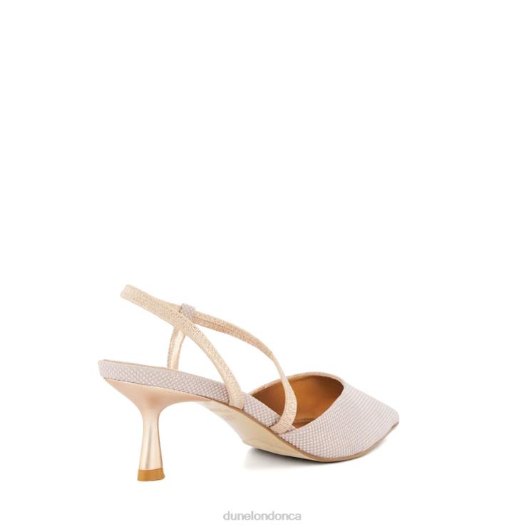 Dune London Citrus Women Wide Fit Flare-Heel Courts Rose Gold 2Z0DB75