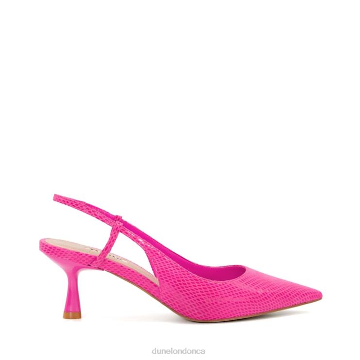 Dune London Clip Women Flare-Heel Slingback Court Shoes Pink 2Z0DB487