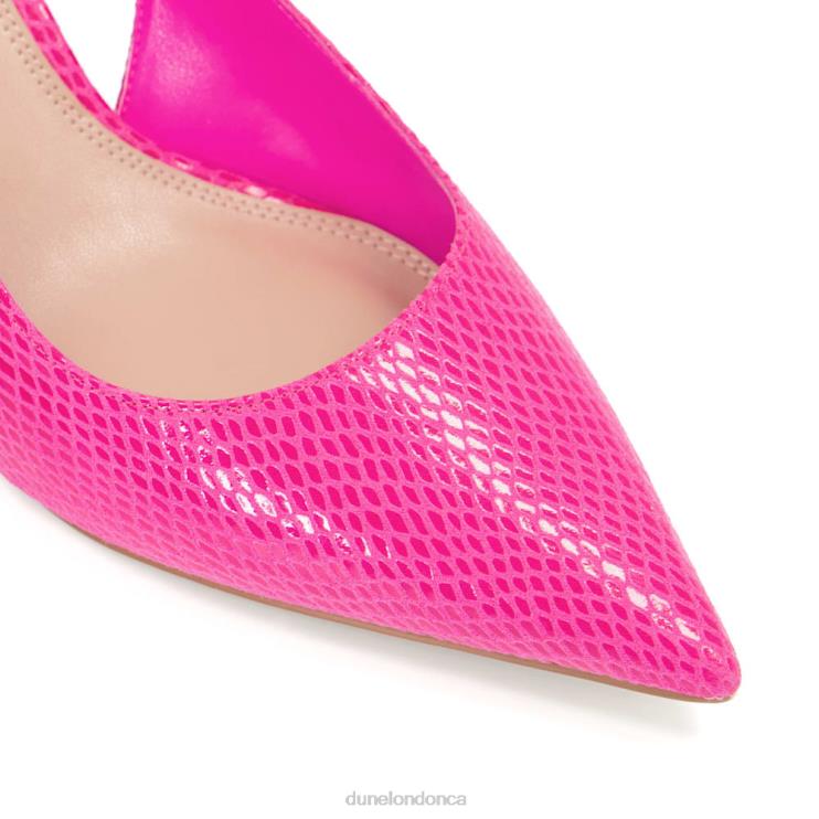 Dune London Clip Women Flare-Heel Slingback Court Shoes Pink 2Z0DB487