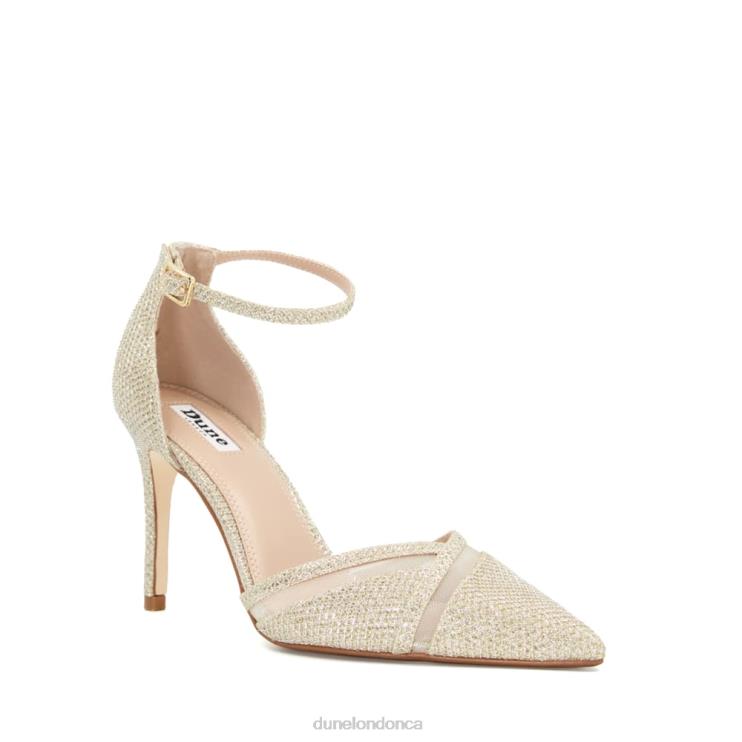 Dune London Deaner Women Metallic Heeled Court Shoes Gold 2Z0DB488
