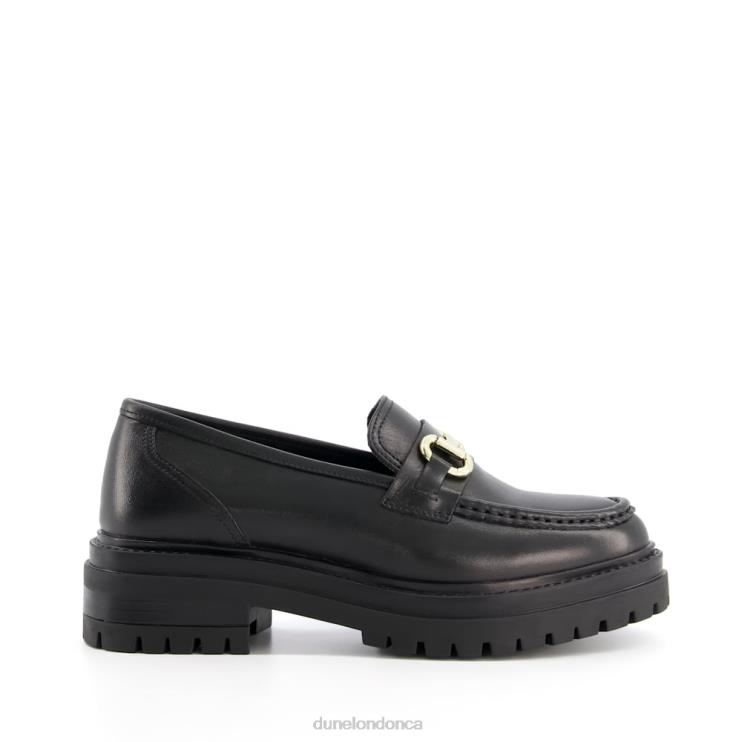 Dune London Gallagher Women Leather Tractor Snaffle Loafers Black 2Z0DB384