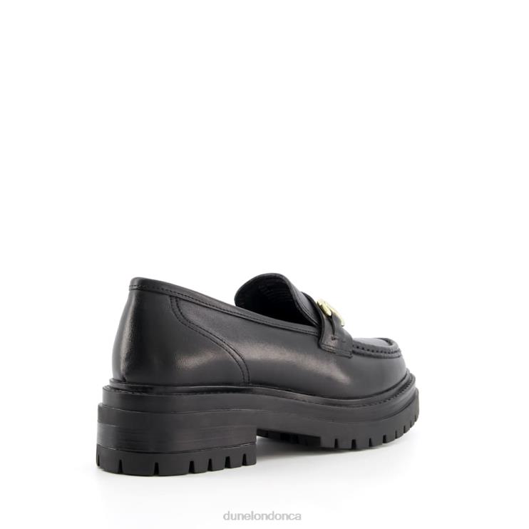 Dune London Gallagher Women Leather Tractor Snaffle Loafers Black 2Z0DB384