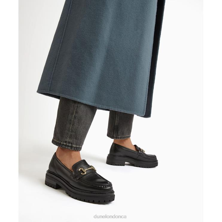 Dune London Gallagher Women Wide-Fit Chunky Snaffle-Trim Loafers Black 2Z0DB156
