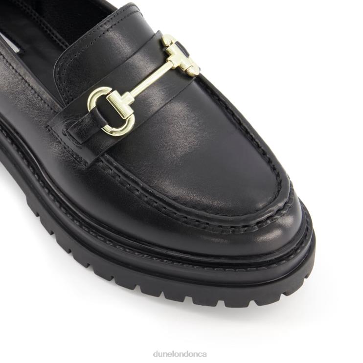Dune London Gallagher Women Wide-Fit Chunky Snaffle-Trim Loafers Black 2Z0DB156