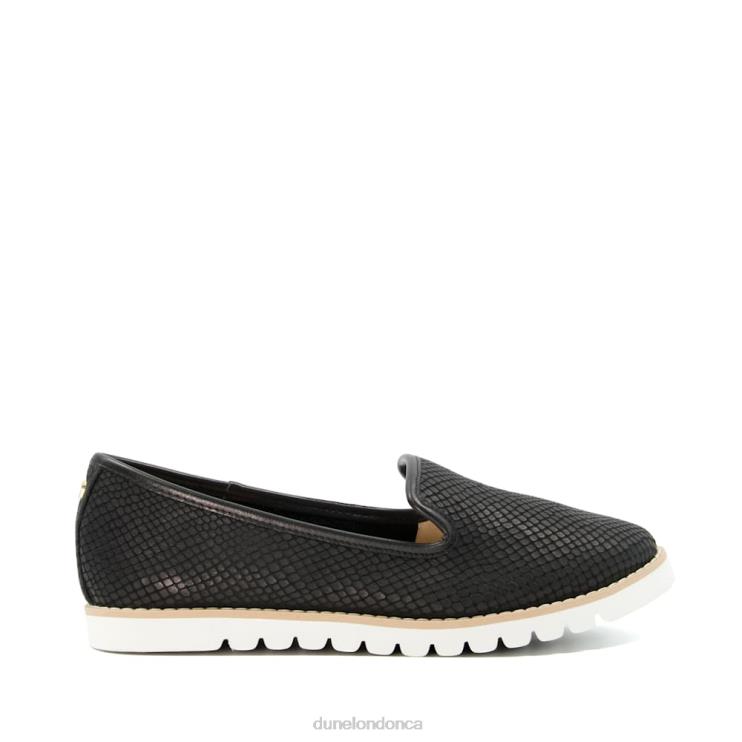 Dune London Galleon Women Printed Sport Loafer Black 2Z0DB624