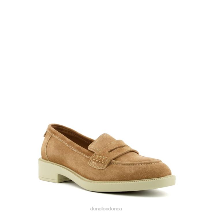 Dune London Gazelles Women Penny-Trim Loafers Camel 2Z0DB167