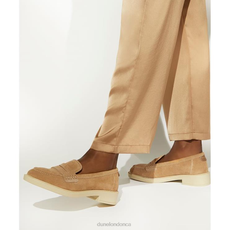 Dune London Gazelles Women Penny-Trim Loafers Camel 2Z0DB167