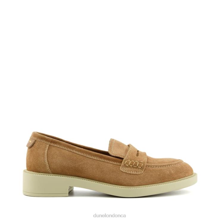 Dune London Gazelles Women Penny-Trim Loafers Camel 2Z0DB167