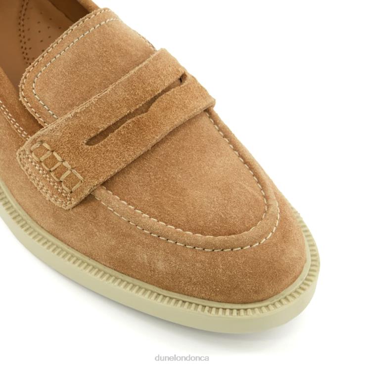Dune London Gazelles Women Penny-Trim Loafers Camel 2Z0DB167