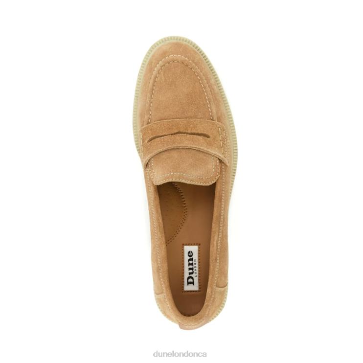 Dune London Gazelles Women Penny-Trim Loafers Camel 2Z0DB167