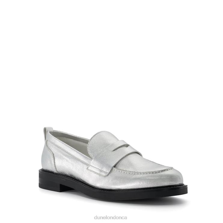 Dune London Geeno Women Penny Loafers Silver 2Z0DB21