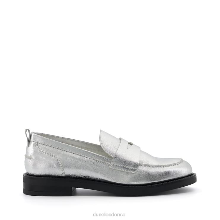 Dune London Geeno Women Penny Loafers Silver 2Z0DB21