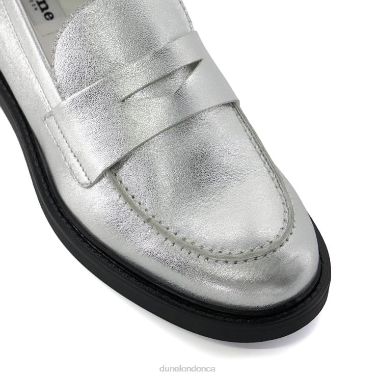 Dune London Geeno Women Penny Loafers Silver 2Z0DB21