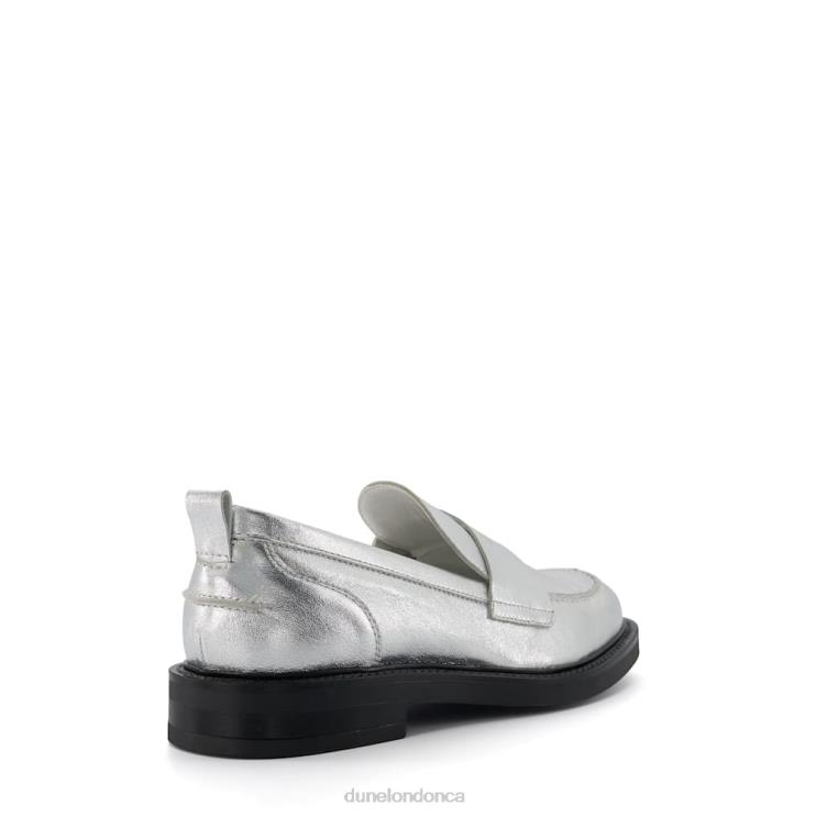 Dune London Geeno Women Penny Loafers Silver 2Z0DB21