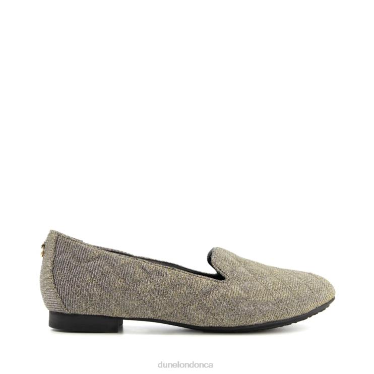 Dune London Genevie Women Quilted Loafers Pewter 2Z0DB538