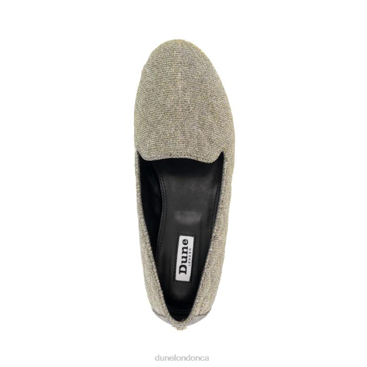Dune London Genevie Women Quilted Loafers Pewter 2Z0DB538