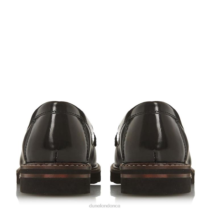 Dune London Gennia Women Textured Tassel Loafer Black 2Z0DB660
