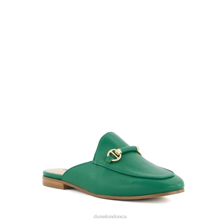 Dune London Genuine Women Backless Snaffle-Trim Loafers Green 2Z0DB415
