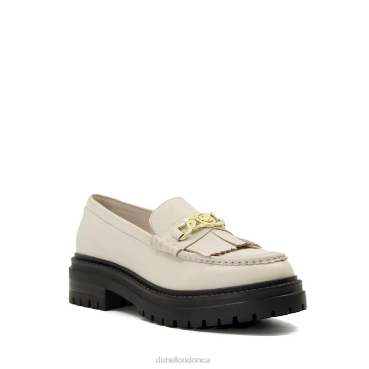 Dune London Georgiana Women Chain-Tassel-Detail Chunky Loafers Ecru 2Z0DB477