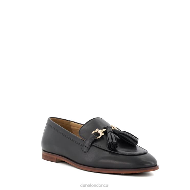 Dune London Giada Women Snaffle-And-Tassel-Trim Loafers Black 2Z0DB419