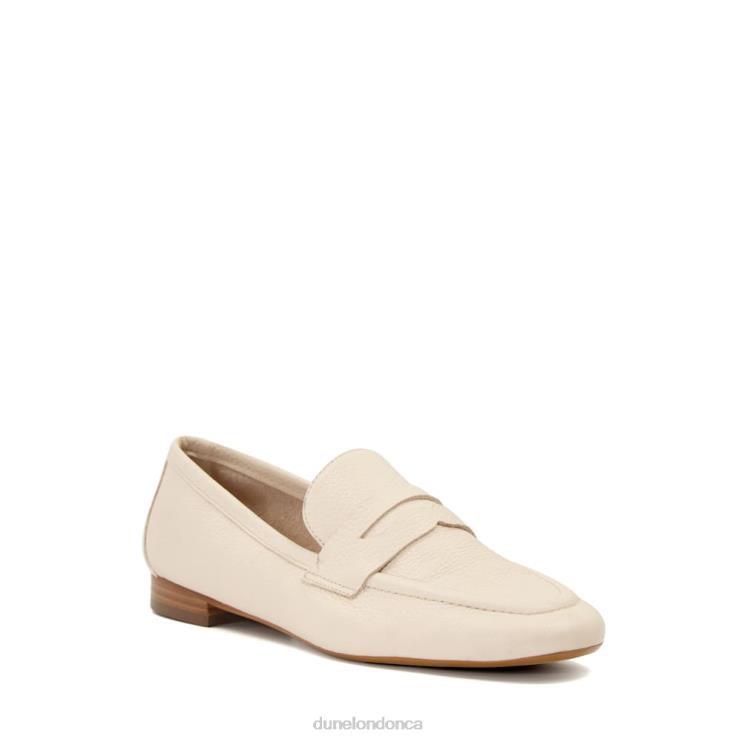 Dune London Gianetta Women Flat Penny Loafers Ecru 2Z0DB589