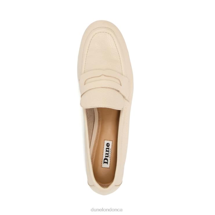 Dune London Gianetta Women Flat Penny Loafers Ecru 2Z0DB589
