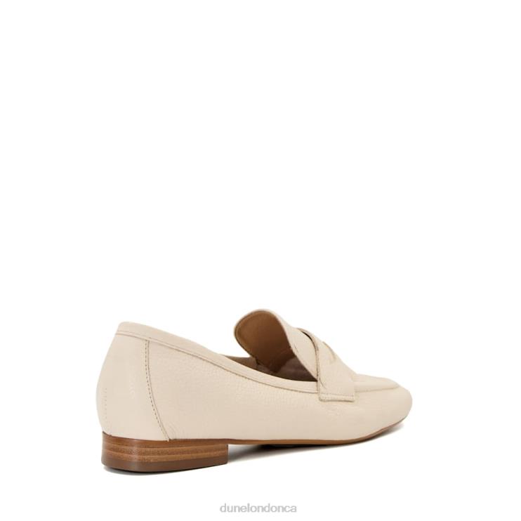 Dune London Gianetta Women Flat Penny Loafers Ecru 2Z0DB589