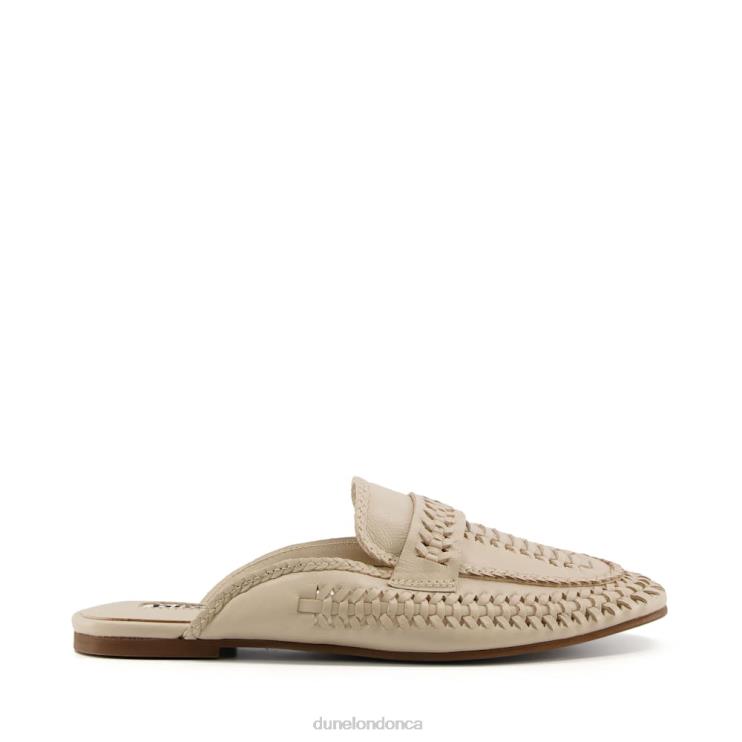 Dune London Gigys Women Woven Backless Loafers Ecru 2Z0DB615